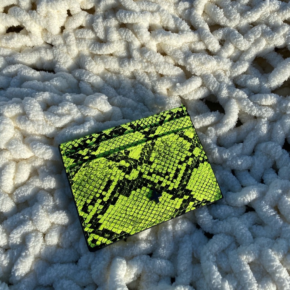 Neon Snake Skin Card Holder